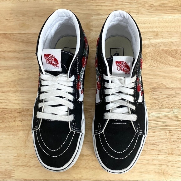 Vans Old Skool Rose Thorns Mid Sneakers, Women’s Size 7 - Picture 4 of 8
